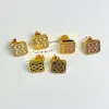 Moda retro ouro LOE-WE brincos luxuosos femininos exagerados brincos de orelha clipes design jóias e5001