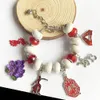 Bracelets faits à la main grecs sororité rouge blanc rouge trou des perles européennes 1913 fleuris fille bracelet bracelet bracelet femme bijoux
