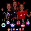 Halloween-feestartikelen voor kinderen Led-verlichting Ring Kettingen Armbanden Broche Glow in The Dark Speelgoed Halloween Goodie Bag-vullers 240116