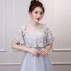 Scarves Lace Shawl Evening Party Women Cape Chic Wedding Wraps Elegant Bridal Shrug See-through Chiffon For