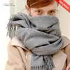 Solidlove wełna szalik zimowy kobiety szaliki dla dorosłych szalików dla kobiet 100% wełniane szalik kobiety moda kaszmirowa poncho wrap 240115