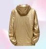 Shiny Silver Metallic Jacket Men Party Dance Night Club Mens Hip Hop Coats Slim Hooded Streetwear Jaqueta Masculina3911779