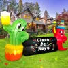 Mexikanska Cinco de Mayo Day Festival Home Outdoor Donkey Cactus Party Inflatable Decoration Decor Garden Trädgård med LED -ljus 8ft 240116