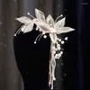 Pinces à cheveux à la mode, ensemble de pinces à pampilles en fleur de Champagne, décorations de fête de mariage, accessoires élégants pour dames