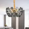 Lampy wiszące nowoczesne żyrandol 9 światła światła ognia Oświetlenie Regulowane źródło sufitowe do sypialni salon