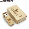 USB Flash Drives JASTER USB 2.0 Wooden memory Stick usb flash drive pendrive4GB 16GB 32GB 64GB U disk wedding gift business 1PCS free custom