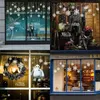 Decorazioni natalizie Adesivi per finestre con fiocchi di neve Decalcomanie in PVC Forniture per feste a tema Prodotti durevoli e portatili per la decorazione della casa