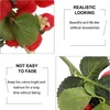 Decorative Flowers 2Pcs Artificial Strawberry Fake Flower Stem Plastic Berry Stems Faux Bouquet Fruits