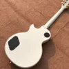 High Grade Custom Style one piece neck Chibson Electric Guitar White Solid Body With Neck Gold Hardware