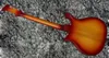 Neck Thru Body 660 12 corde Cherry Sunburst Fire glo Tom Petty chitarra elettrica, tastiera rossa con vernice lucida, rilegatura a scacchiera