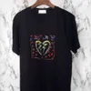 Дизайнерская роскошь Laurents Classic Heartbreak, цветной принт с ломаными буквами, трендовые мужские и женские футболки с короткими рукавами, свободные модные рубашки