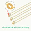 Yunli Natural Freshwater Pearl Necklace Real 18k Gold Au750 Chain for Women Gine Jewelry Gift 240116