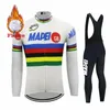 MapeiMens camisa da equipe de ciclismo jaqueta de inverno calças roupas de lã térmica bicicleta de estrada 240116