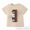 Camiseta de algodón para niños y niñas, camisetas de manga corta con estampado de dibujos animados, tops informales para niños, ropa S1039 2024