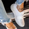 Kobiety Summer Sneaker koronkowe panie chodzące buty do biegania okrągłe palce u nóg swobodny oddychalny sport bez slipów dla kobiety 240115