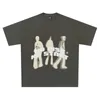 特大のTシャツの男性クイック乾燥ヒップホップTシャツビンテージ90Sストリートウェアアニメハラジュクファッション半袖トップゴシック服240115