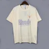 Rhude Tシャツの夏のデザイナーT DHIRT MEN Tシャツトップラグジュアリーレタープリントシャツ男性女性服
