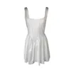 Casual Dresses Women's Corset Mini Dress Sleeveless Scoop Neck Solid Color Flowy A-Line Summer Tank
