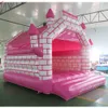 10x10 stóp bezpłatny statek powietrzny na zewnątrz różowe cegły drukujące nadmuchiwany zamek bramkarza dla salel