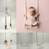 born Pography Props Wooden Swing Baby Po Shooting Furniture Backdrop Accessories for Infants 240116