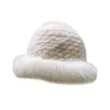 Bérets Chapeau de seau flou Fourrure synthétique Fluffy Faux Pêcheur Chaud Hiver Bonnet en peluche pour la maison par temps froid