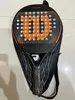 Raquete de tênis padel profissional rosto macio fibra carbono macio eva rosto paddle tênis esportes equipamentos com capa 240116