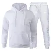 Tracksuit män tröja pullover designer ensemble jogging kostym sets hoodie track kostymer smal passande vit pullover hooded