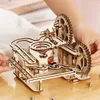 3D-puzzels Ury 3D houten puzzels Elektrisch katapultbaanapparaat Knikkerbaanset Mechanisch model Wetenschap Doolhof 5 ballen Montage Cadeau voor kinderen