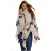 Scialli Donna Poncho Maglioni Cappotto Lady Media Lunghezza Collo alto Nappe Scialle Sciolto Maglione di grandi dimensioni Camicia lavorata a maglia 24Mm J2 Drop Delive Dhmpf