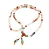 Bracelets 108Pcs Prayer Bead Mala Bracelet/Necklace Natural Colorful Crystal Quartz Beads Buddhist Necklace Bracelet for Women Girls