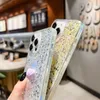 Luxury 3D Heart Love Confetti Cases For Iphone 15 Pro Max 14 Plus 13 12 11 XR XS X 8 7 6 Foil Sequin Shinny Bling Glitter Soft TPU Phone Back Skin Fashion Girls Women Cover
