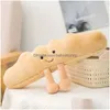 2022 Figure de dessin animé doux Bretzel Crossant Toast Pain Poupée P Jouet alimentaire Farci Baguette Poach Egg Decor Ups Drop Livraison Dhkyx