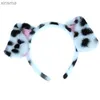 Opaski na głowę Puppy ucha pałąk na głowę pluszowe lolita Hair Akcesoria Uszy Cosplay Emplay Hairband Women Makijaż Makijaż Hot YQ240116