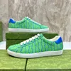 Designer Casual Schoenen Bee Ace Sneakers Lage Heren Dames Schoenen Hoge Kwaliteit Tijger Geborduurd Zwart Wit Groene Strepen Wandelschoenen Sneakers 1.9 06