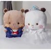 Poupées en peluche 1-2 pièces Bubu et Dudu Panda en peluche dessin animé Panda ours poupée Kawaii peluche oreiller doux jouet cadeaux d'anniversaire de noël pour les enfants