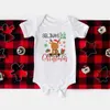 Rompers Custom Name Baby First Christmas Rompers Personalised Newborn Jumpsuit Xmas Party Outfit Clothes Boy Girl Infant Bodysuits Gifts H240508