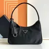 Luxury Designer bags triangle Leather half moon Shoulder bag Womens Cross Body pradhandbag DHgate mens Clutch crescent moon Totes fashion Underarm travel black bag