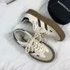 Autumn Luxury Shoes for Woman Classic Sneaker Leather Retro Low Cut Lace up Casual Women Sneakers Plus Size 44 240115