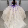 Kaki Quinceanera robes robe de bal robe de fête d'anniversaire perles de fleurs tulle à lacets robe de remise des diplômes chérie Swet 16 robes de