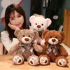 1 pc 35-80 cm bonito clássico urso de pelúcia brinquedos de pelúcia kawaii laço urso plushie travesseiro recheado bonecas macias para crianças meninas amantes presentes 240115