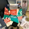 Мужской свитер, японский ретро-рождественский Y2k, вязаные свитера с цветными блоками для мужчин, пуловеры, уличная одежда для пар, свободный топ 240113