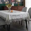 テーブルクロステーブルクロス長方形の白いダイニングテーブル布サテンジャックヨーロッパテーブルカバーラウンド刺繍カバーカバーテーブルデコレーションヴァイドリード
