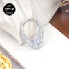 Luxury 5A Square Zircon Nasal Septum Ring G23 High Brightness Punk Tragus Piercing Jewelry For Men And Women Earrings 240116