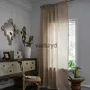 カーテンアメリカンスタイルのカーテン - ベッドルームリビングルーム用のシンプルでソリッド色のリネンブレンド - ライトブロッキングサーマルヴァイドリード