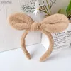 Headbands Cute and playful hair accessories for women include an internet celebrity hairpin plush rabbit ear headband a high skull headba YQ240116