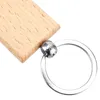Nyckelringar 40st tomt trä Key Chain Rektangel oavslutade trämärken DIY Keychain Supplies Gift Hantverk