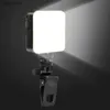 Lichten Pocket LED Selfie Light voor iPhone Samsung iPad mobiele telefoon Laptop Clip Ring Flash Fill Video Foto Ringlight Fotografie Lampl240117