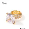 Pierścienie klastra 18k złota platowane pierścienie hip -hopowe esign lodowy chłód męski pierścień diamentowy bling biżuteria sześcien