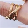 Bagues de bande Sterling Sier Anneaux pour femmes Couples Bijoux créatifs Vintage à la main Cross Winding Bague Accessoires de fête Cadeau 669 Z2 D Dhcuf