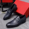 Designer loafers gancini klänningskor män lägenheter äkta läder lyxiga mockasins oxford skor fest bröllop kontorskor 1,9 10